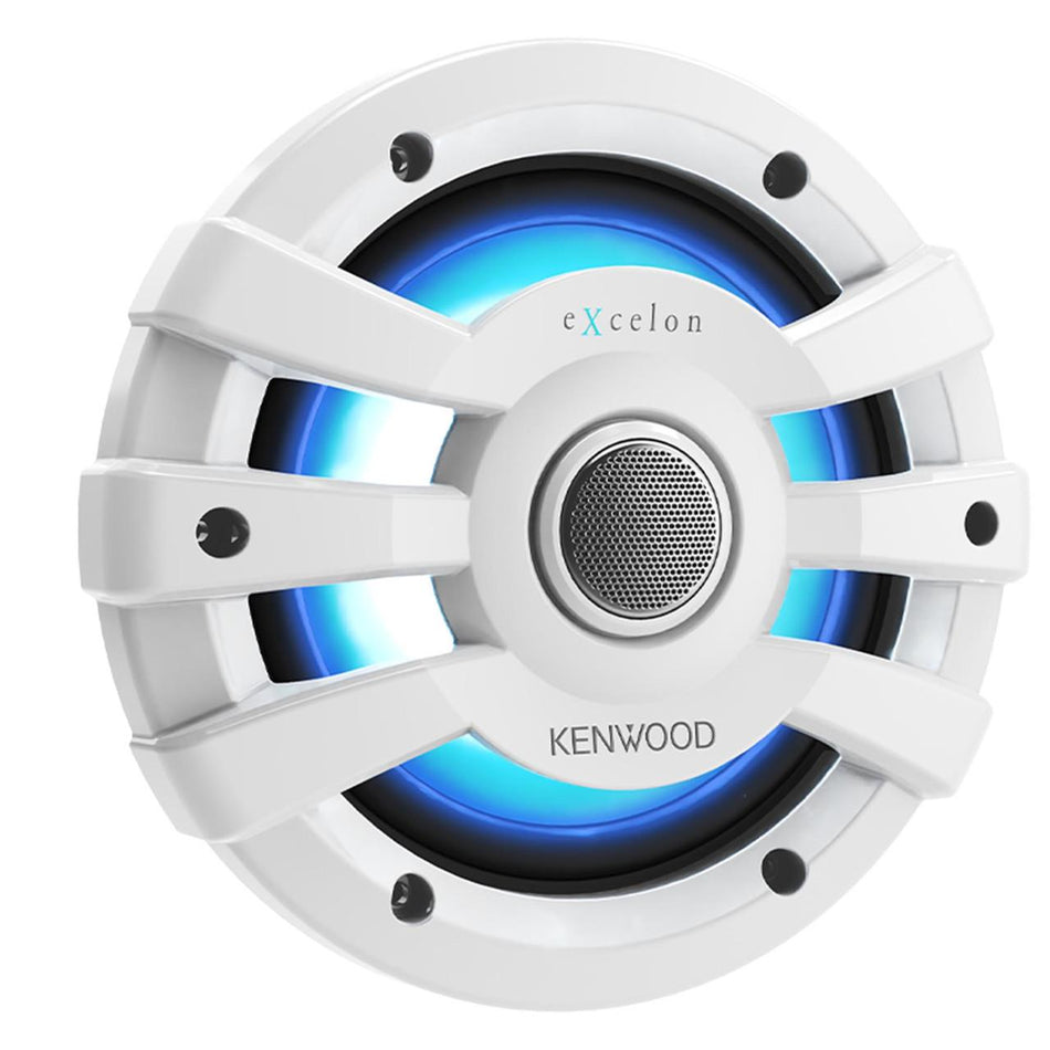 Kenwood XM65WL 6.5" 2-Way Marine Coaxial Speaker with RGB LED 75W RMS Power