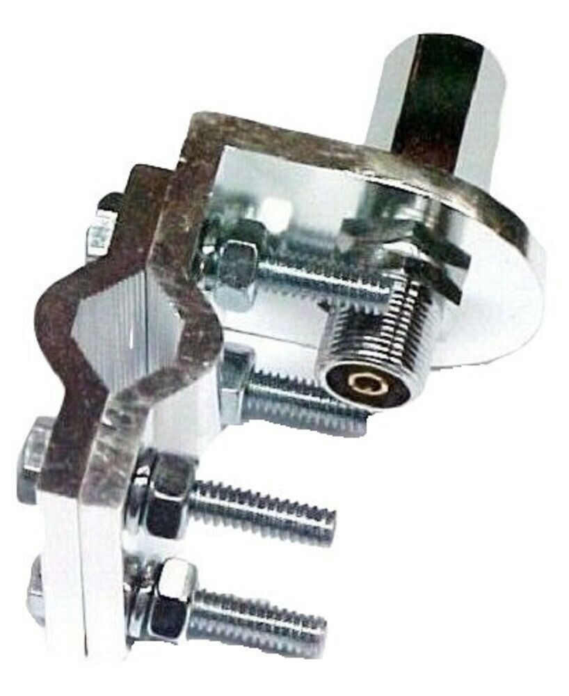 Workman BRV1 Double Groove CB Radio Antenna Mirror Mount with SO 239 Stud Aluminum