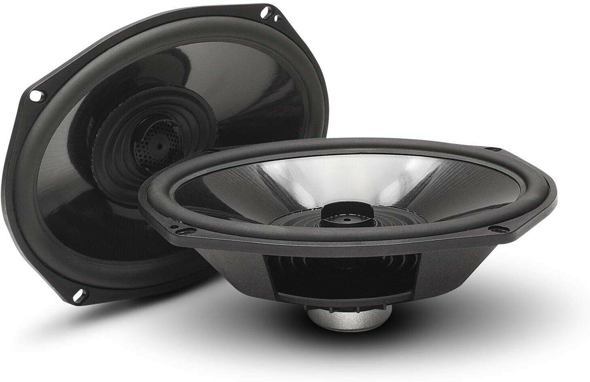 Rockford Fosgate TMS69 6x9 Inch Speakers Saddle Bag Lids Compatible with Harley Motorcycle