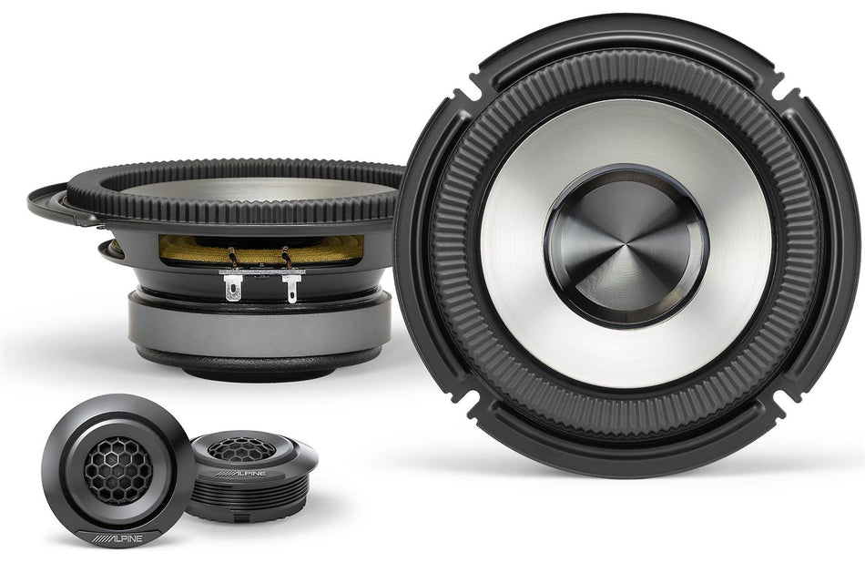 Alpine BRV-S65C BassRev 6.5" 2-Way Hi-Res Component Speakers 150W Peak 50W RMS