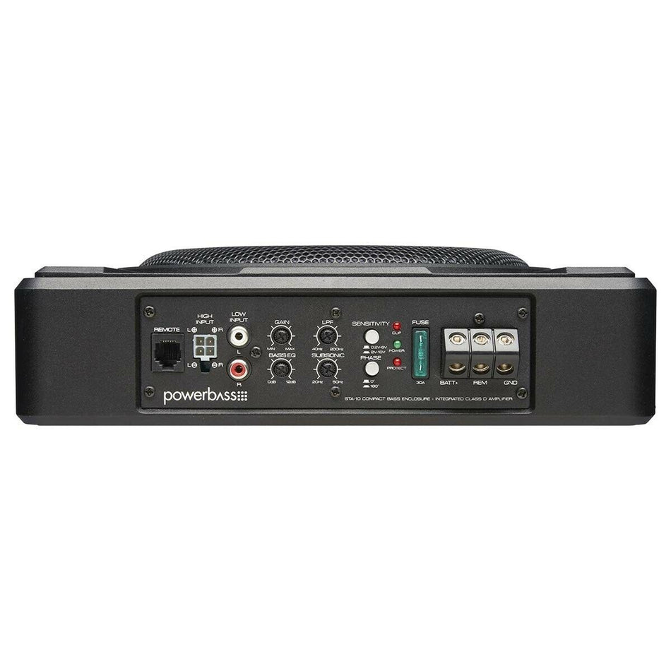 PowerBass STA-10 10 Inch Single 200 Watt RMS Amplified Under Seat Subwoofer Enclosure