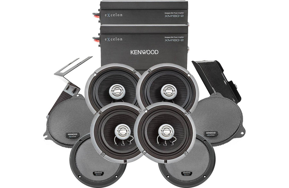 Kenwood P-HD4UT Front and Rear Audio Package For Harley Davidson Ultra 2014-Up