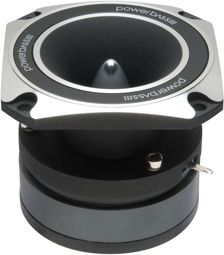PowerBass L-3H 3 Inch Auto Sound Compression Horn Tweeter with 4 Ohm System Impedance