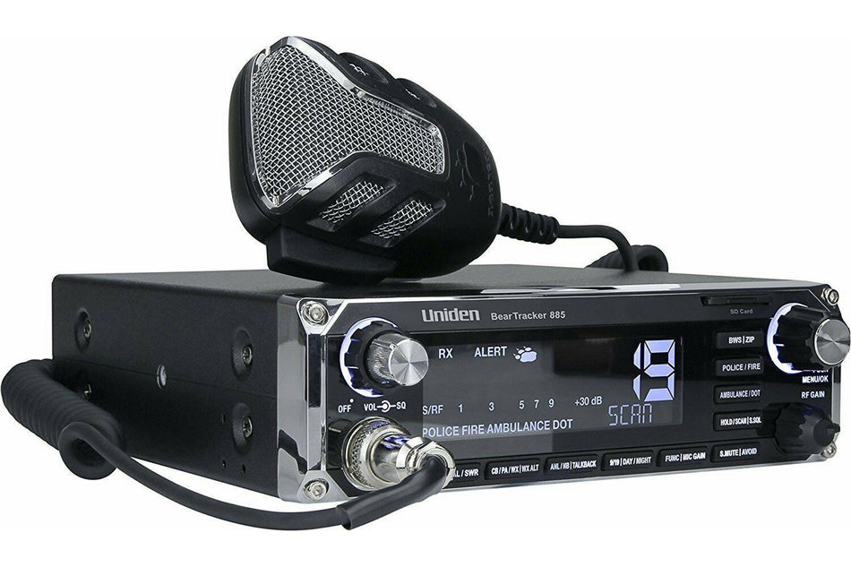 Uniden Bear Tracker 885 Hybrid CB Radio Digital Police Scanner with GPS and Antenna