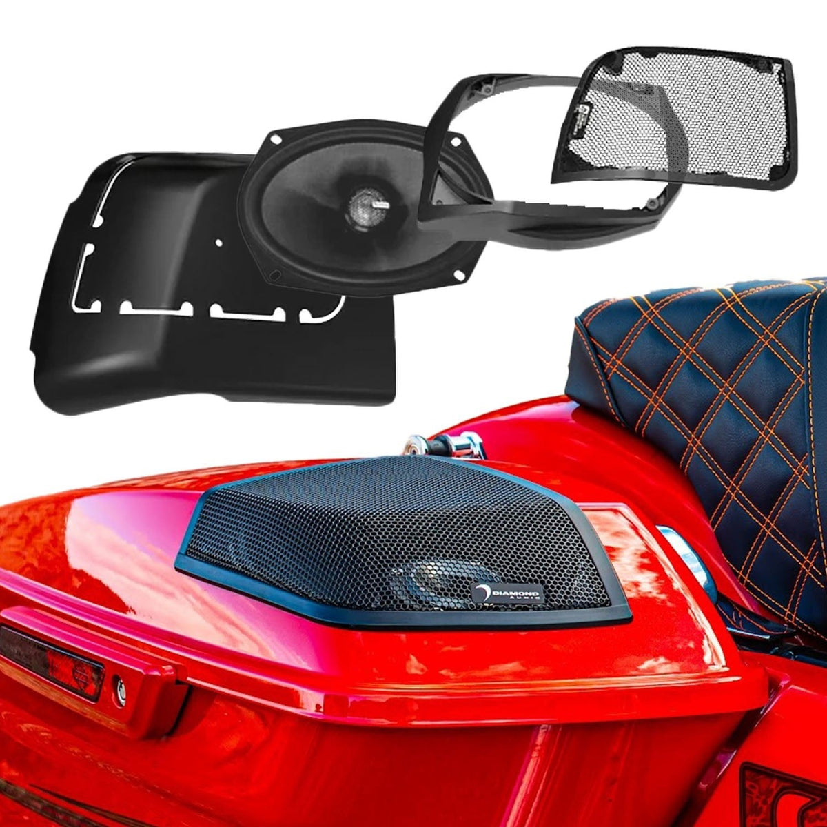 Diamond Audio MSMS694LK Harley-Davidson 2014–2023 cut-in lid speaker kit, view 1