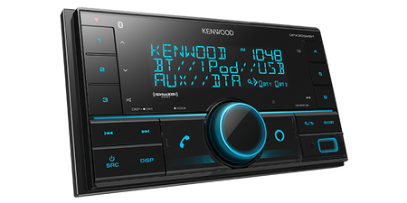 Kenwood DPX305MBT angled view; manufacturer model image