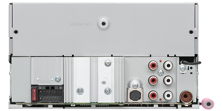 Kenwood DPX305MBT rear connections; manufacturer model image