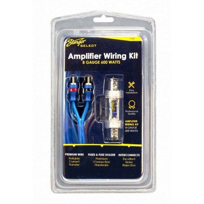 Stinger SSK8 8 Gauge 600 Watts Complete Auto Amplifier Wiring Kit