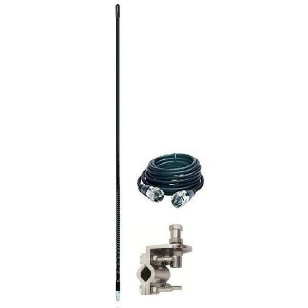 Aries 10804 Mirror Mount Antenna Kit - Black