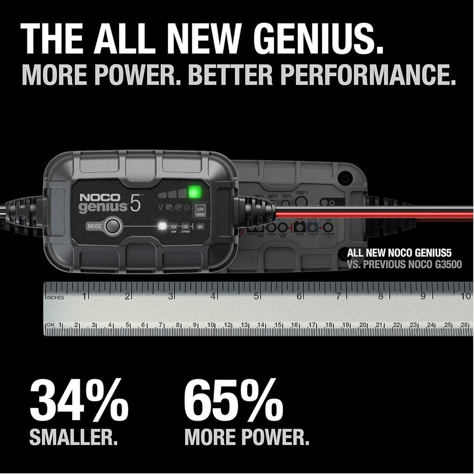 NOCO GENIUS5 Battery Charger 5-Amp Fully Automatic Battery Maintainer & Desulfator
