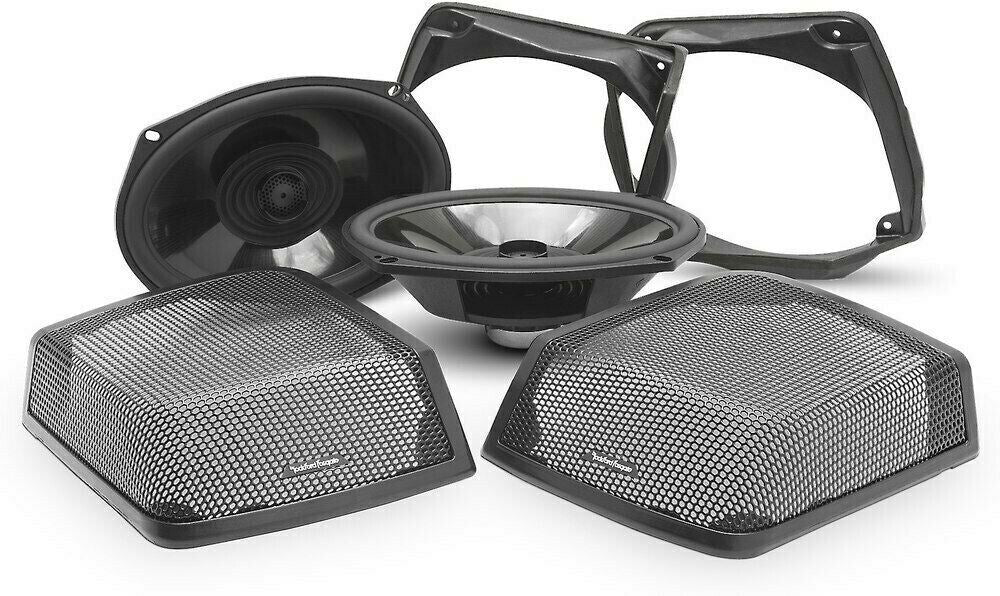 Rockford Fosgate TMS69BL9813 6x9 Bag Lid Speaker Audio Kit Compatible with Harley 98-13