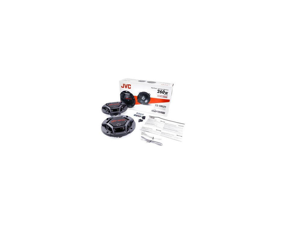 JVC CS-DR521 DRVN Series 5.25" 2-Way Coaxial Speakers 260W Peak 40W RMS 4-Ohms