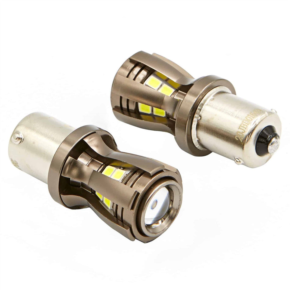 Lucas Lighting 1156 BA15S Canbus Bulb 16 LED 1400 Lumens High Output White Pair