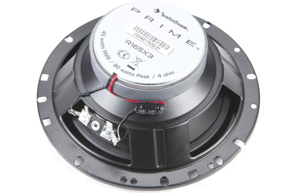 Rockford Fosgate R165X3 Prime 6.50 Inch 3 Way Full-Range Speaker Black