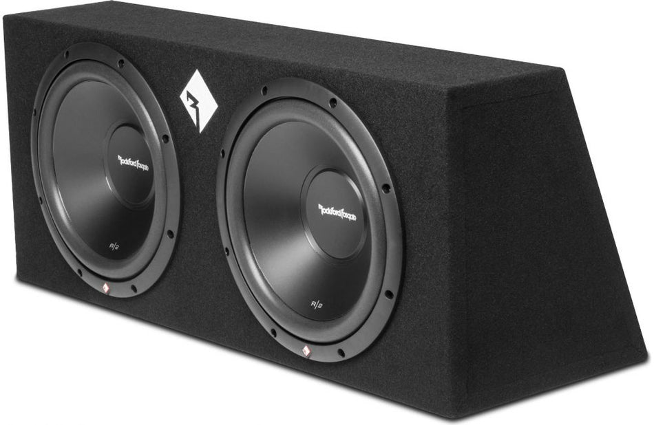 Rockford Fosgate R2-2X12 Dual 12 Inch Subwoofer in Sealed Loaded Enclosure 1000 Watts Peak
