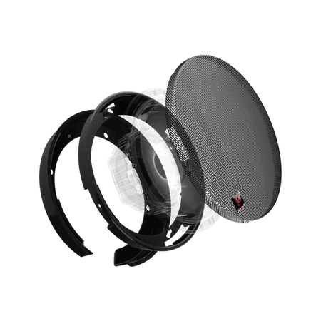 GF-65 flush mount grille shown with compatible speaker