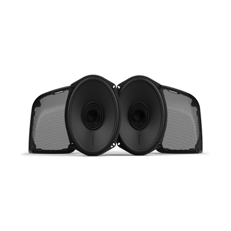 Rockford Fosgate HD14BL69 TMS24-69 speakers and saddlebag grilles