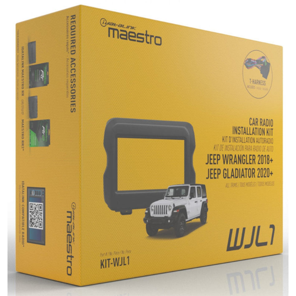 iDatalink Maestro KIT-WJL1 Jeep Wrangler and Gladiator dash and wiring kit
