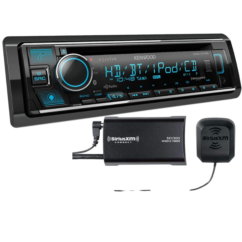 Kenwood KDCX705-SXM complete bundle