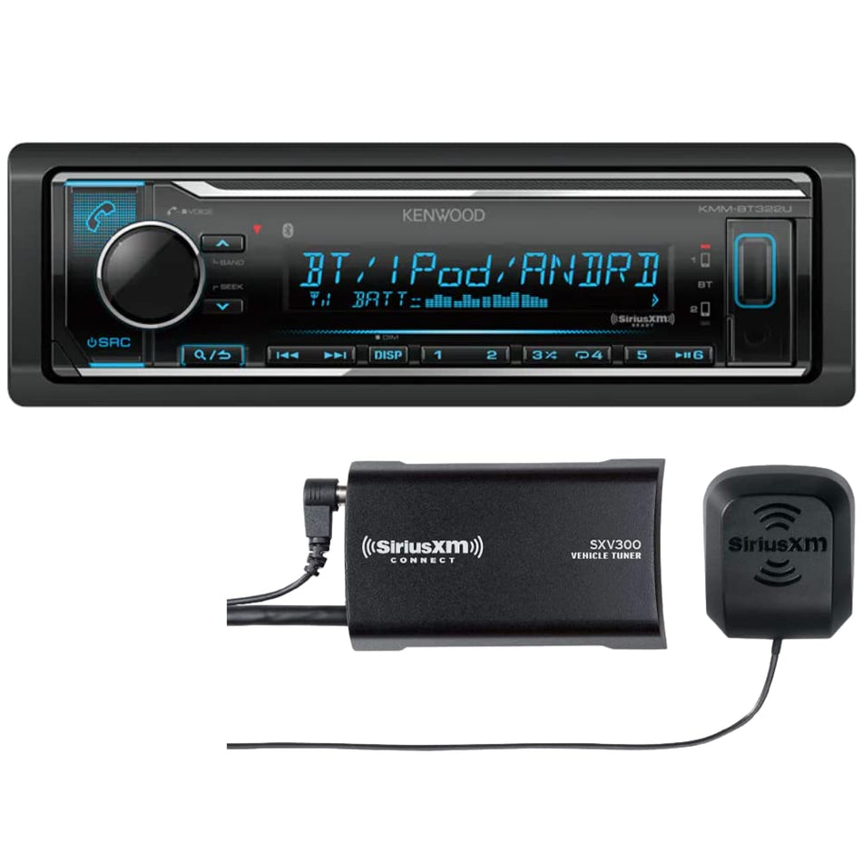Kenwood KMMBT332-SXM complete bundle