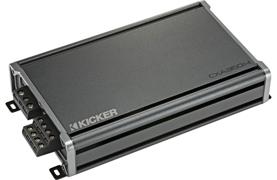 Kicker 46CXA3604T four-channel car amplifier view 1