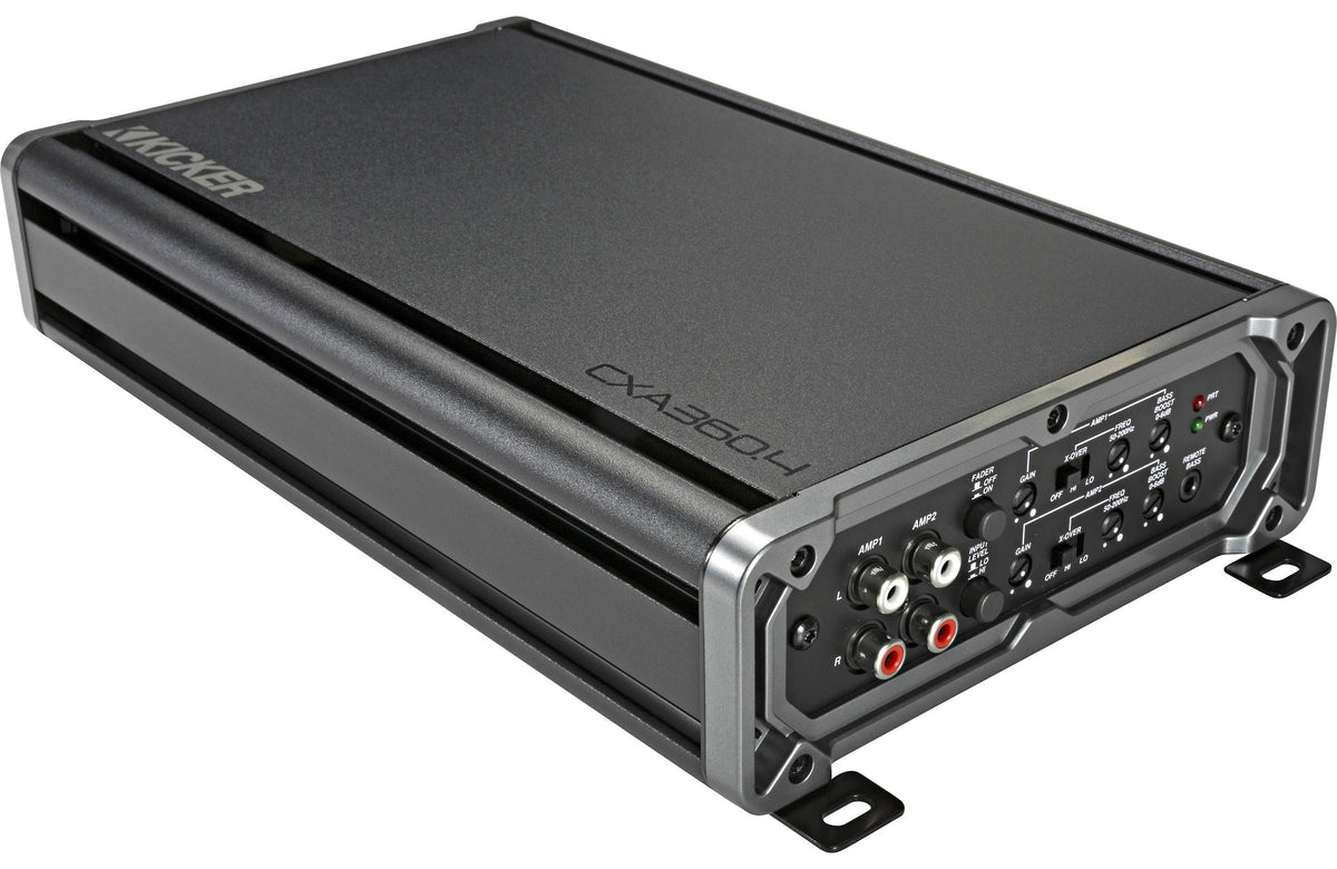Kicker 46CXA3604T four-channel car amplifier view 2