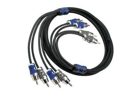 Kicker 46QI44 Q-Series RCA interconnect complete cable view