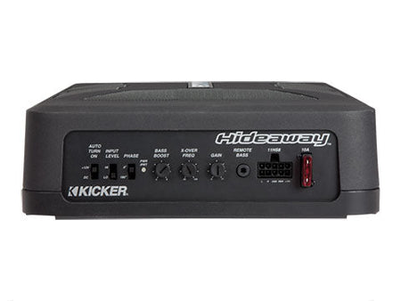 Kicker 51HS8 amplifier controls and connections