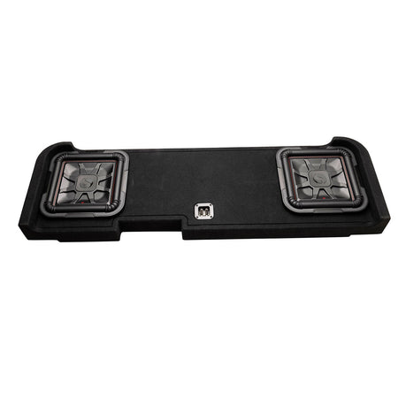 Kicker 51KGMDL7T122 dual 12-inch loaded enclosure front view
