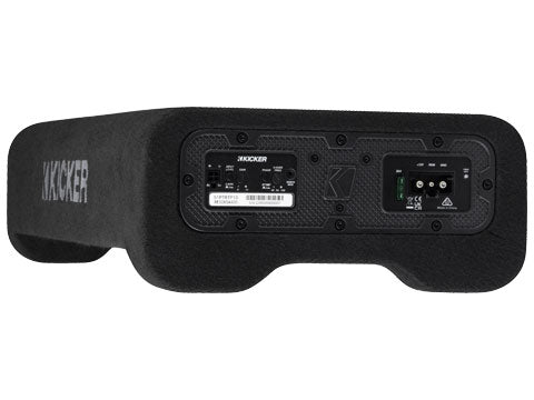Kicker 51PTRTP10 amplifier controls and connection panel