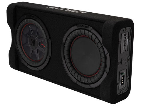 Kicker 51PTRTP10 powered subwoofer left-side view