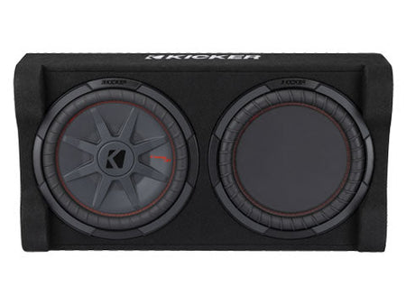 Kicker 51PTRTP12 powered down-firing subwoofer enclosure front view