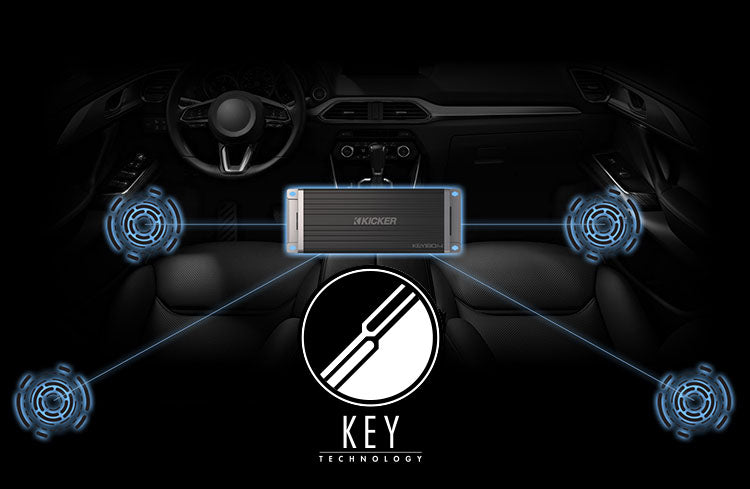 KICKER KEY200.4 automatic EQ and DSP feature