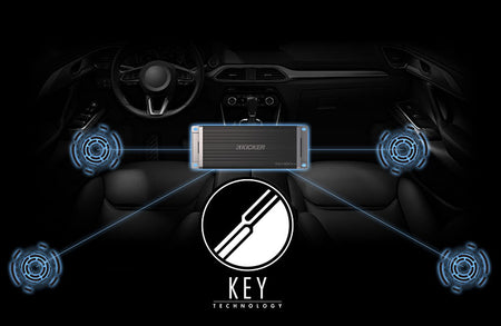 KICKER KEY200.4 automatic EQ and DSP feature