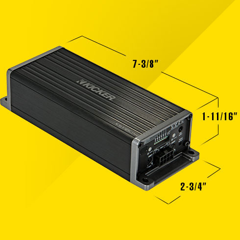 KICKER KEY200.4 compact amplifier dimensions