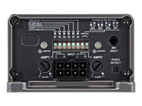 KICKER KEY200.4 amplifier controls