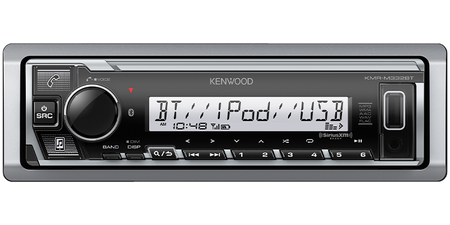 Kenwood KMR-M332BT front view; manufacturer model image