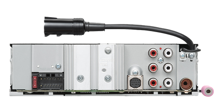 Kenwood KMR-M332BT rear connections; manufacturer model image