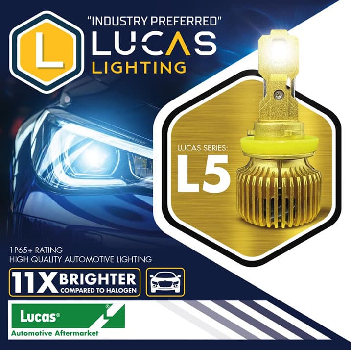 Lucas Lighting L5 LED headlight kit box front