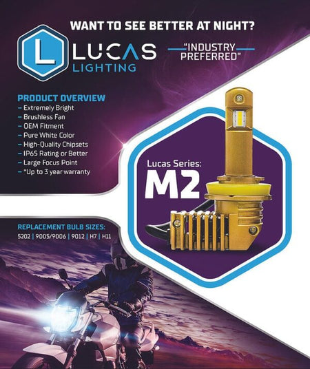 Lucas Lighting M2 Series LED bulb dimensions and specifications