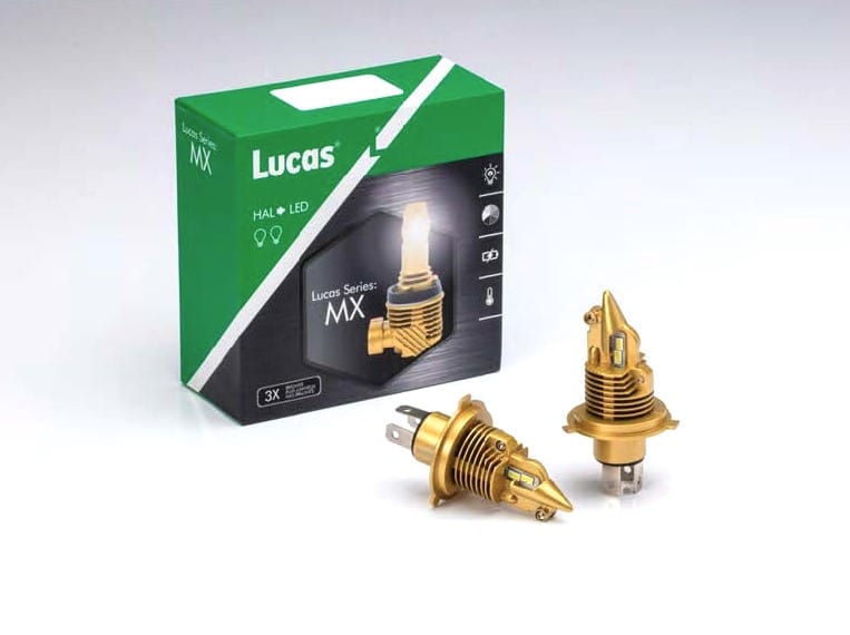 Lucas Lighting MX Series LED headlight bulb retail box