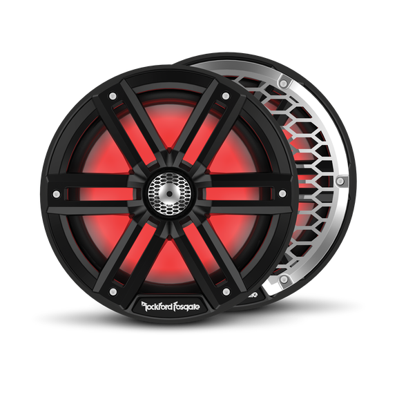 Rockford Fosgate M2-8B 8" Color Optix Marine 2-Way Speakers Black Pair image 1