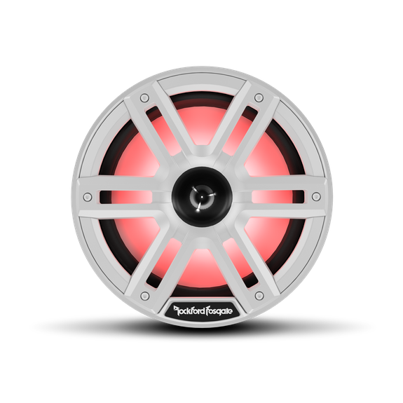 Rockford Fosgate M2-8H 8" Color Optix Marine 2-Way Horn Speakers White Pair image 2
