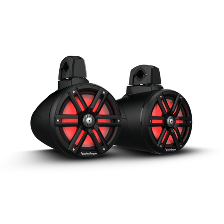 Rockford Fosgate M2WL-8B 8" Color Optix Wake Tower Speakers Black Pair image 1