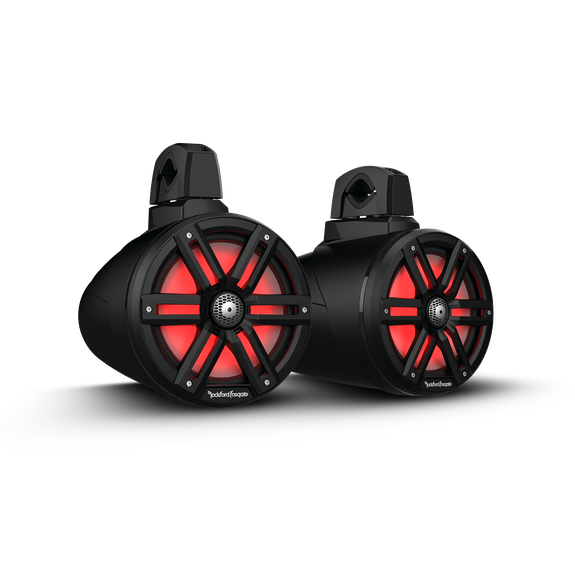 Rockford Fosgate M2WL-8B 8" Color Optix Wake Tower Speakers Black Pair image 1