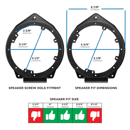 Metra 82-3010 speaker adapter plate rear view