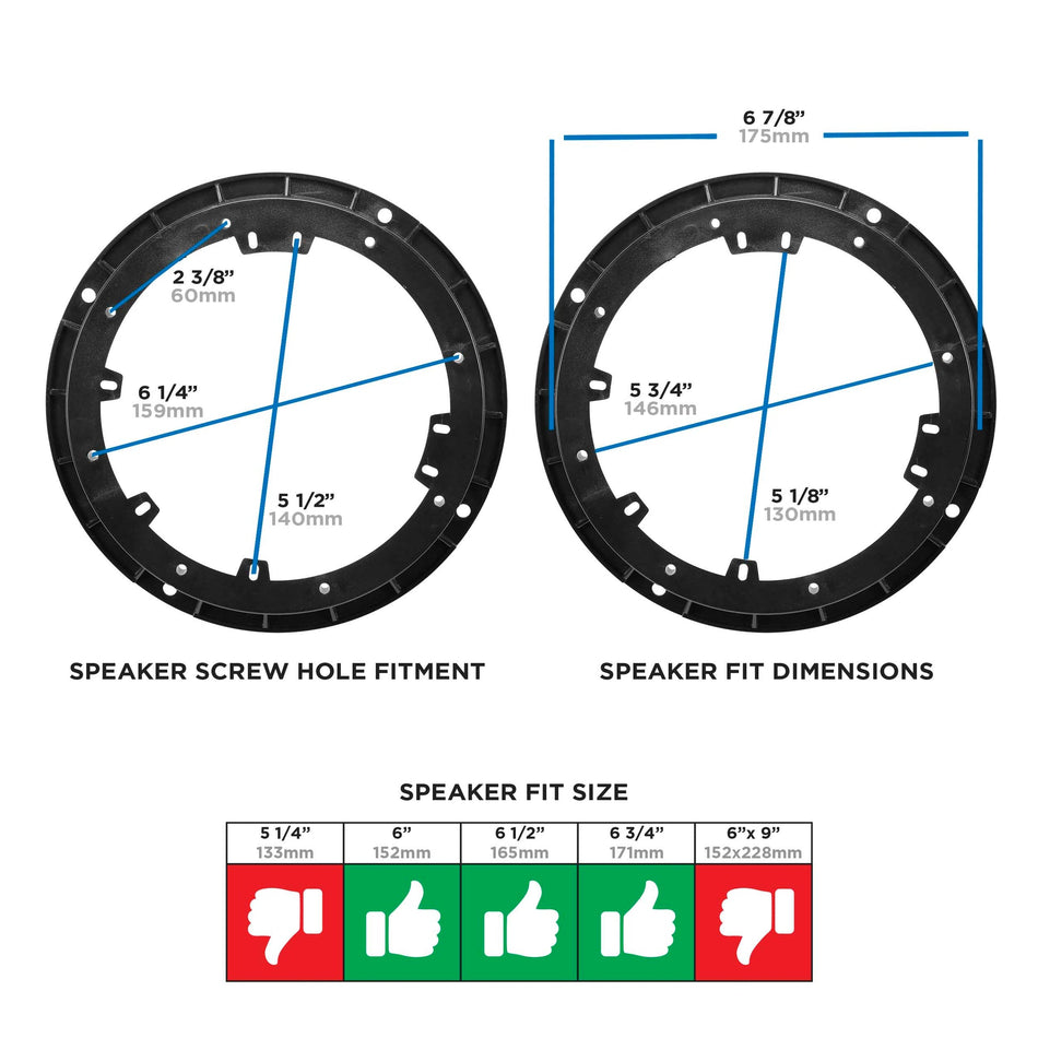 Metra 82-7303 speaker adapter reverse view