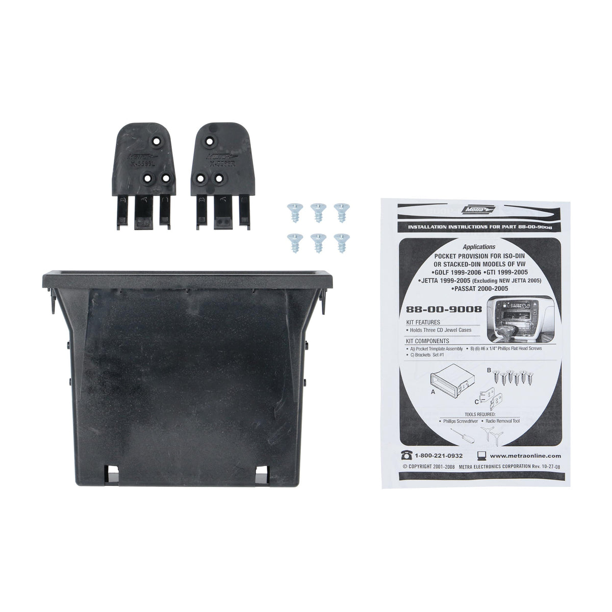 Metra 88-00-9008 DIN Radio Pocket - manufacturer view 2