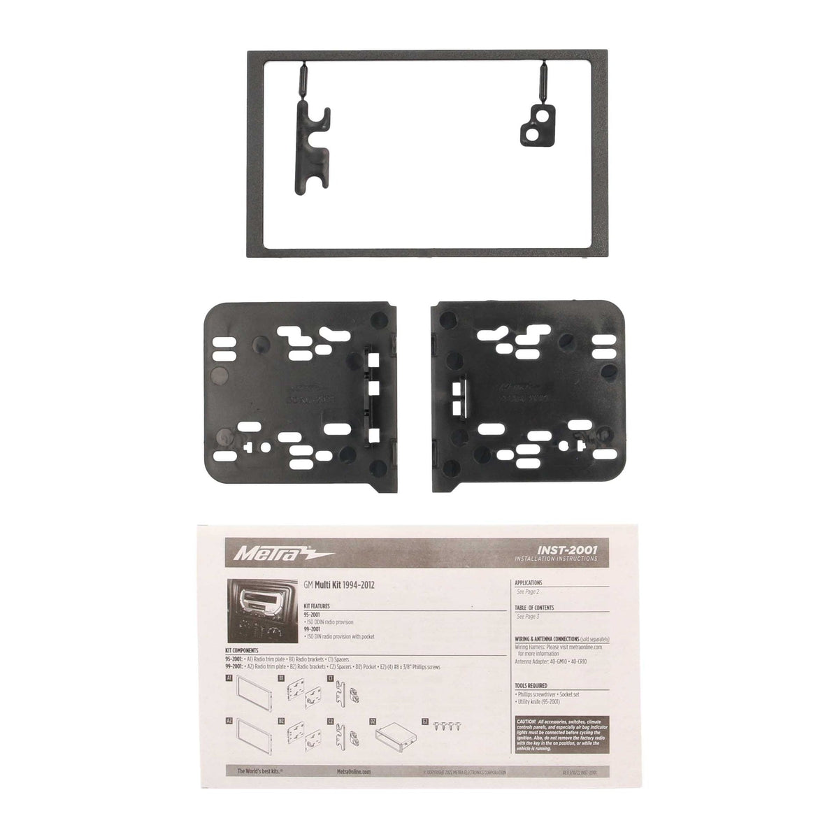 Metra 95-2001 GM double-DIN dash kit view 3