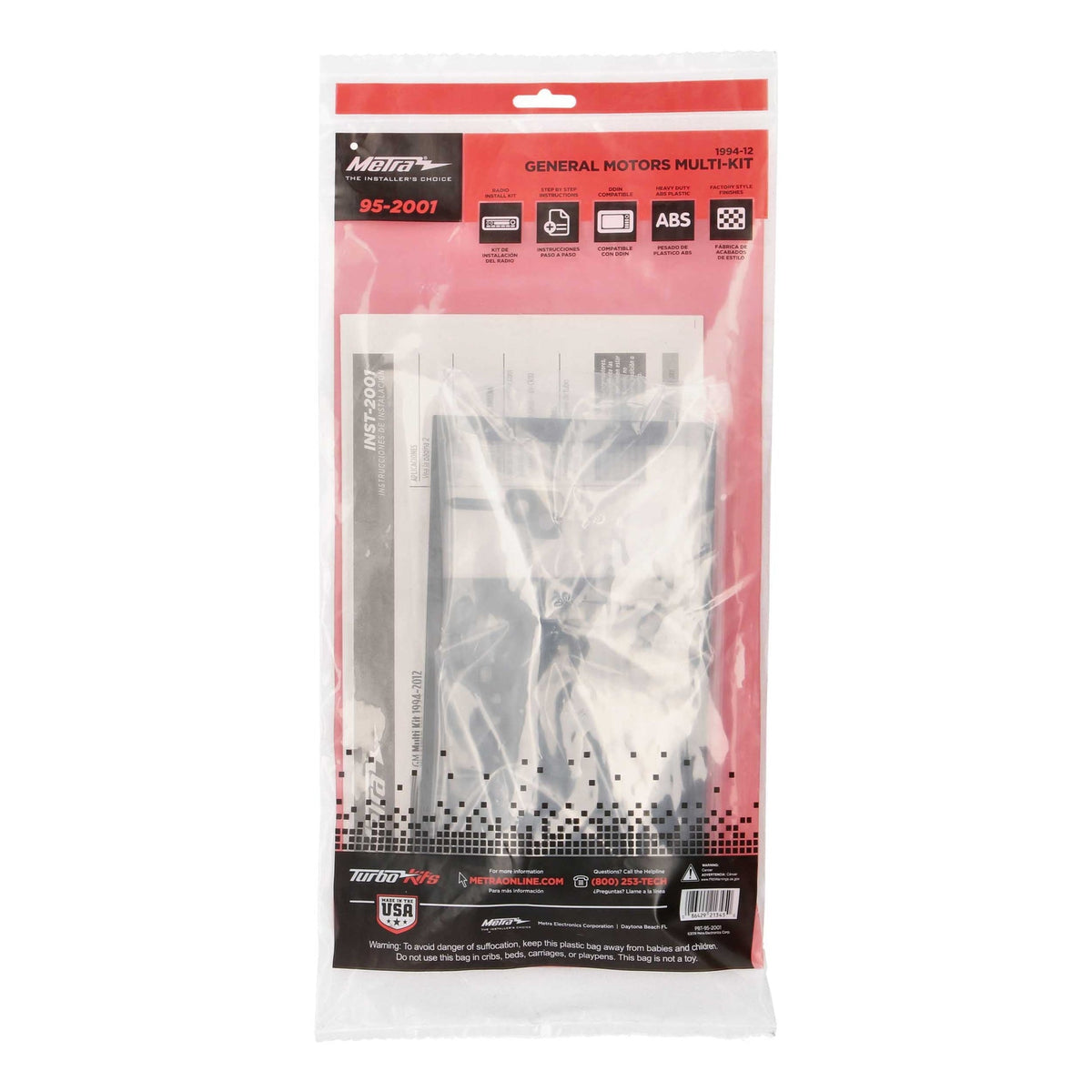 Metra 95-2001 GM double-DIN dash kit view 4